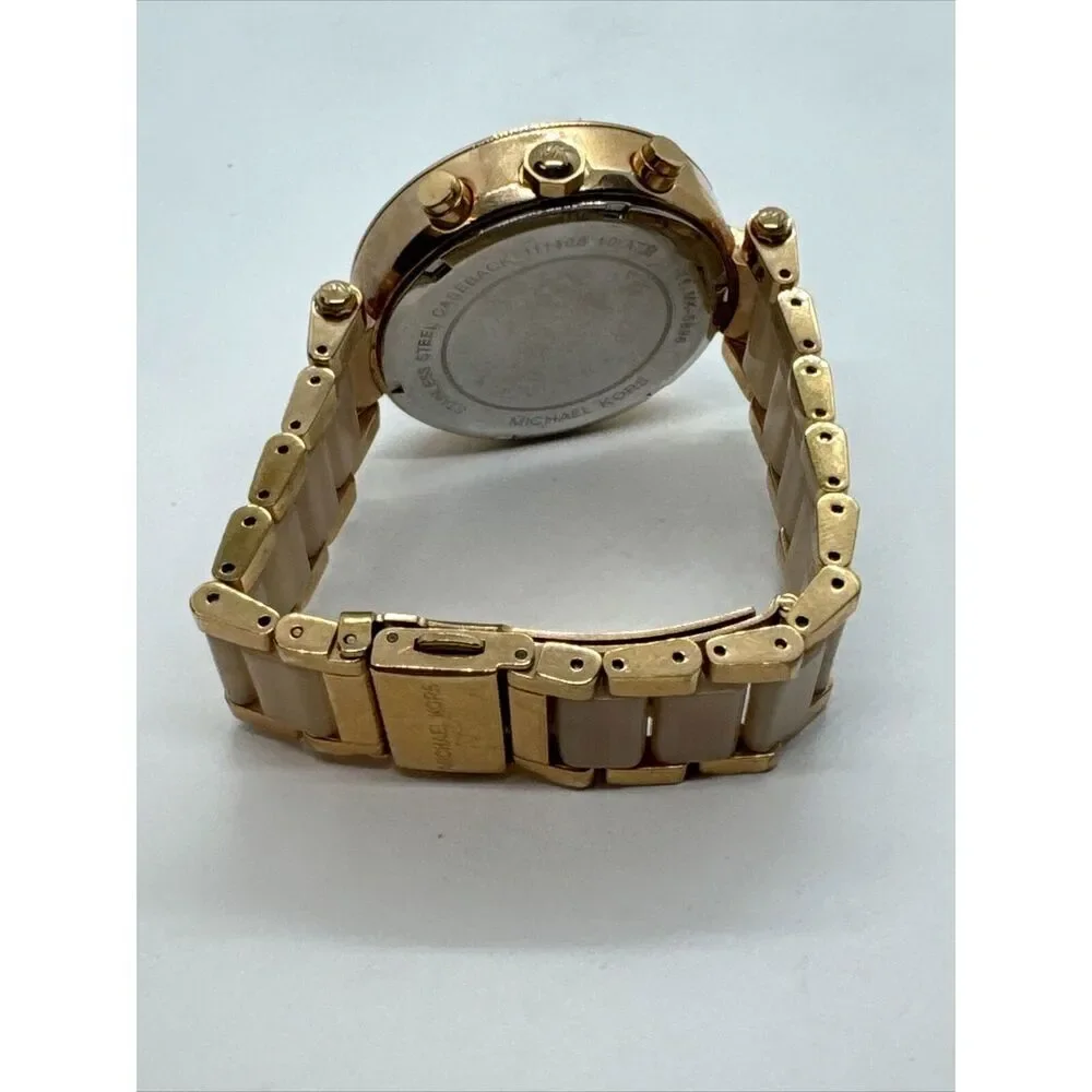 Michael Kors Parker MK5896 Women Rose Gold Analog Dial Quartz Wrist Watch JNA383